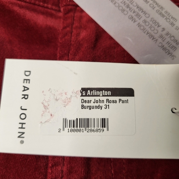 Dear John Rosa Flare Red Velvet Pants. Size 31 Waist - Picture 9 of 14